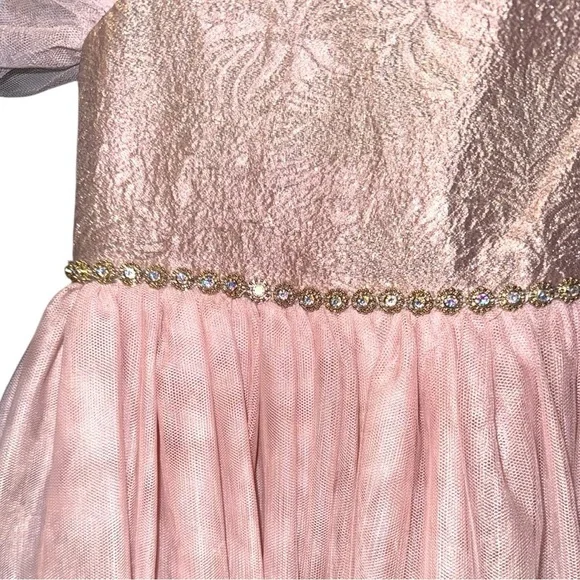 Bonnie Jean Girls 2T Pink Glitter Tulle Dress Formal Party Wedding NWT - Picture 3 of 9